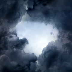 Hole in the Dramatic Clouds