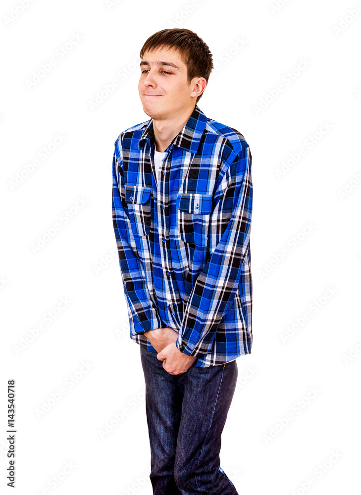 Canvas Prints young man want to pee