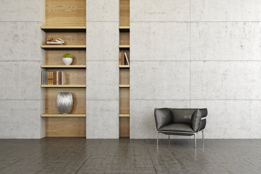 Bibliothek, Wohnen, Innenraum, Design