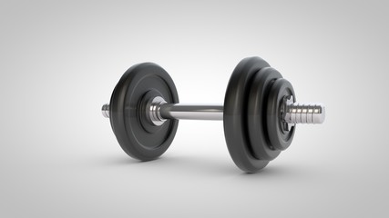 Dumbbell isolated on white background