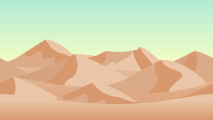 Fototapeta na wymiar Desert landscape background. with sand dunes
