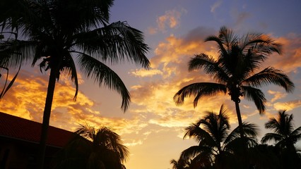 Sonnenuntergang in der Karibik