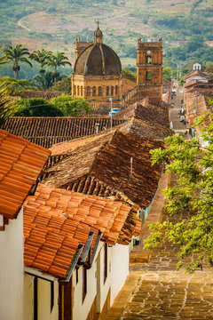 The Church in Town of Barichara, Colombia