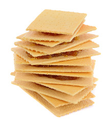 biscuits, filled with pineapple jam isolated on white background