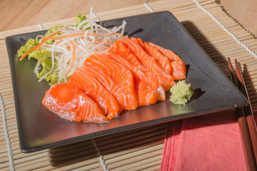 Salmon sashimi, japanese food