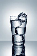 Glass of icy water