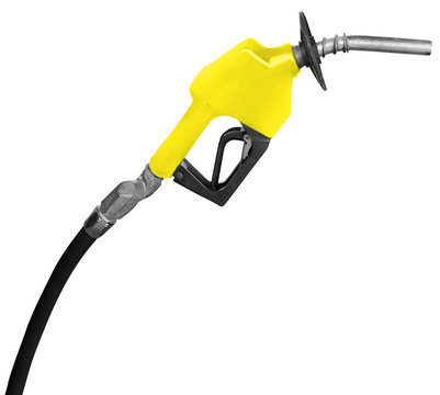 Gas Station Pump Nozzle isolated on a white background