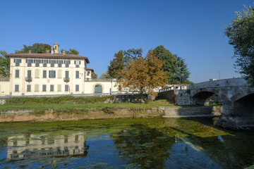 Fototapeta na wymiar Cassinetta di Lugagnano (Milan, Italy): Villa Visconti Maineri