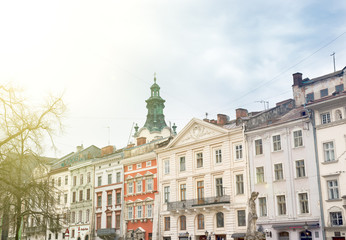 Obraz premium Market Square historic buildings