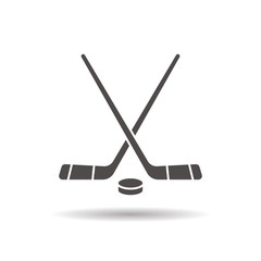 Hockey game equipment icon
