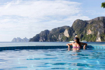 Photo of girl in pool