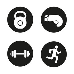 Sport and fitness icons set