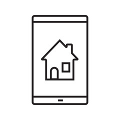 Smartphone home screen linear icon