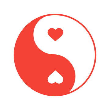 recommend clip art: Yin Yang with hearts color icon