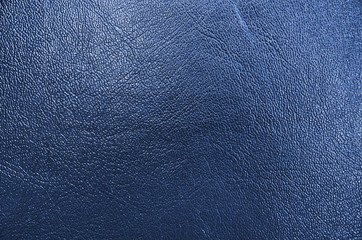 Blue paint leather background or texture