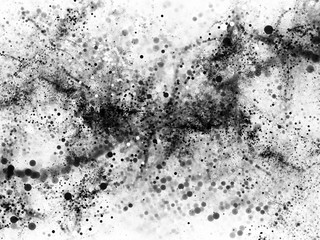 Black and white big data bubbles abstract background