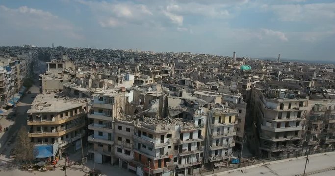 Alep en Syrie survoler par un drone 