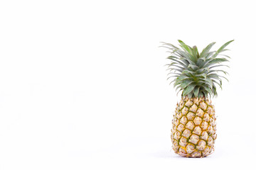 ripe  pineapple have  sweet taste  on white background healthy pineapple fruit food isolated
