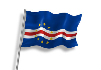 Drapeau du Cap-Vert en qualité vectorielle