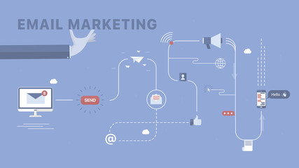 Email Marketing background.