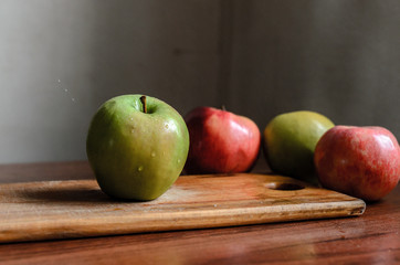 Still life of apples on the table.