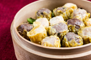 Chinese food dim sum on plate
