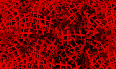 Red hashtag random pattern background.