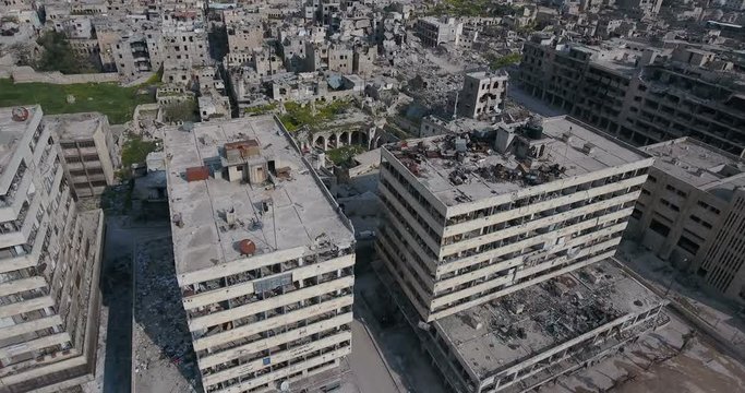 Alep en Syrie survoler par un drone 