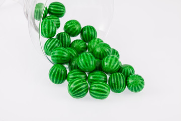 Cup with balls watermelon chewing gum