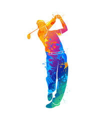Golf Sport Silhouette - obrazy, fototapety, plakaty