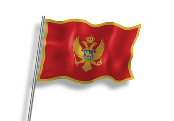 Drapeau du Monténégro en qualité vectorielle