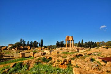 Fototapeta premium Italian destination, archeological site in Sicily, Valley of Temples