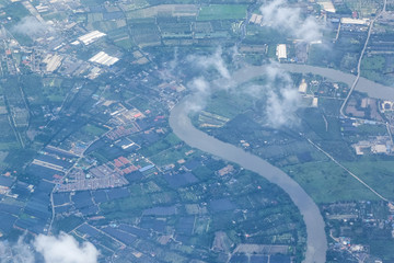 Landscape view from the plane.