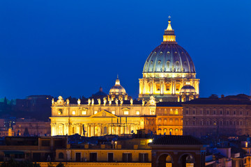 St. Peter's Basilica, the Vatican. - obrazy, fototapety, plakaty