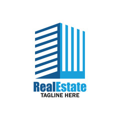 real estate logo with text space for your slogan / tagline, vector illustration