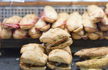 Fresh sandwiches at a cafe in Germany