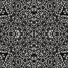 3d Seamless floral metallic background