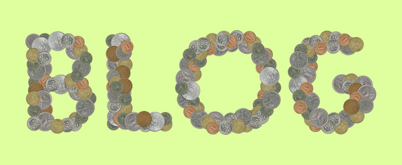 BLOG – Coins on green background