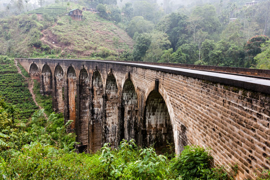 Nine Arches Bridge in Sri Lanka, Ella.
