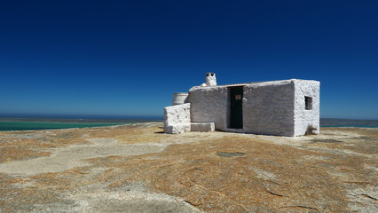 weißes Steinhaus, Langebaan Lagoon, Westküste Südafrika