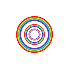 Rainbow circle on white background