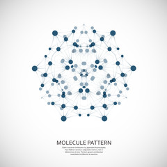 Abstract geometric lattice,  molecules on same chain. Beautiful set of molecular lattice.  Vector composition for design