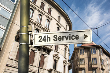 Fototapeta premium Schild 242 - 24h Service