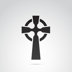 Celtic cross vector icon.