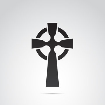 Celtic cross vector icon.