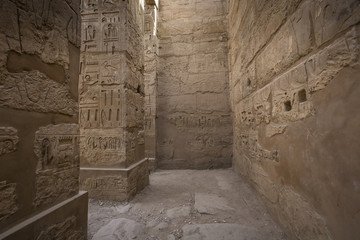 Ancient ruins of Karnak temple in Luxor. Egypt
