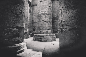 Ancient ruins of Karnak temple in Luxor. Egypt