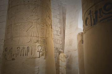 Ancient ruins of Karnak temple in Luxor. Egypt