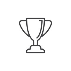 Loving cup trophy line icon, outline vector sign, linear style pictogram isolated on white. Symbol, logo illustration. Editable stroke. Pixel perfect