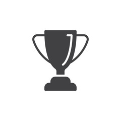 Loving cup trophy icon vector, filled flat sign, solid pictogram isolated on white. Symbol, logo illustration. Pixel perfect